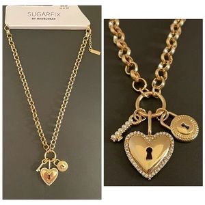 SUGARFIX By BAUBLEBAR Heart, Lock, Key Pendant Necklace